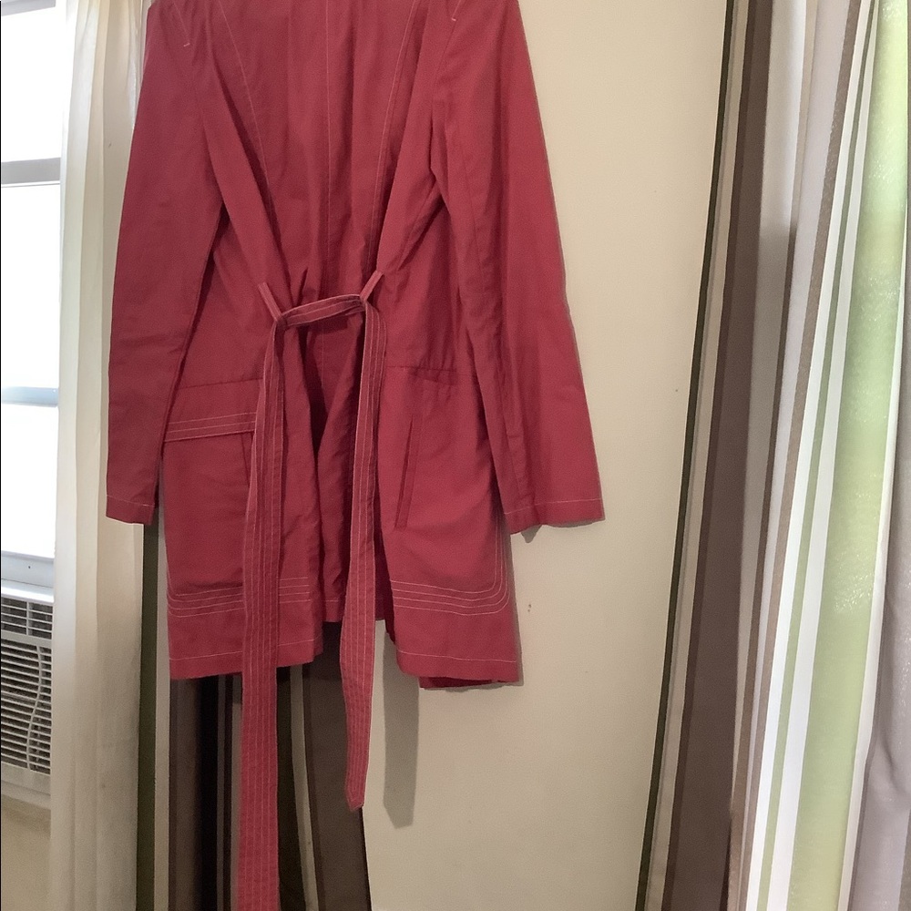 Old navy maternity coral trench coat small - Picture 11 of 16